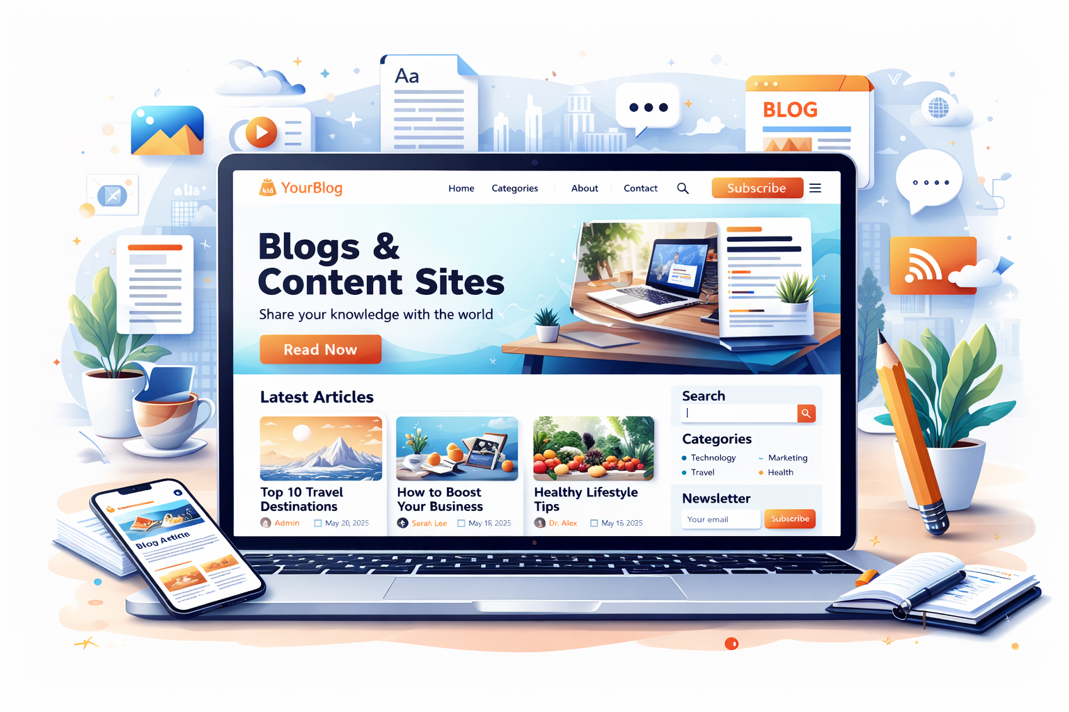 Blogs y Sitios de Contenido